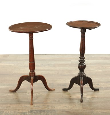 Lot 850 - A GEORGE III FRUITWOOD TRIPOD TABLE OF SMALL SIZE