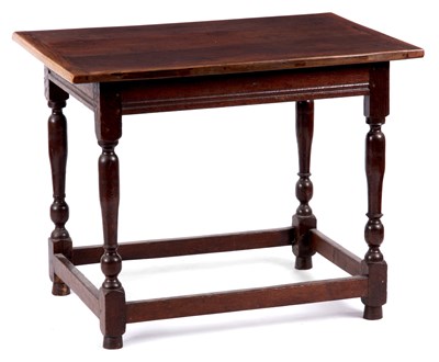 Lot 866 - A LATE 17TH CENTURY JOINED OAK SIDE TABLE with...