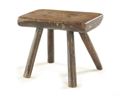 Lot 820 - A 19TH CENTURY PRIMITIVE ASH STOOL