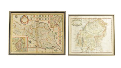 Lot 753 - AN EARLY JOHN SPEED COLOURED MAP OF THE NORTH & EAST RIDINGS OF YORKSHIRE