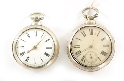 Lot 528 - TWO 19TH CENTURY PAIR CASED VERGE POCKET WATCHES