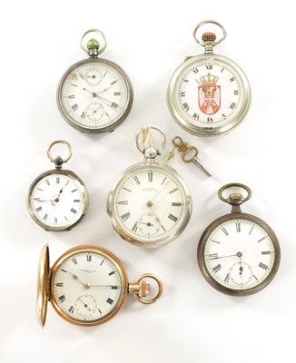 Lot 515 - A COLLECTION OF SIX POCKET WATCHES