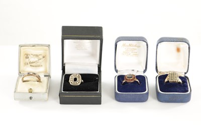 Lot 471 - A COLLECTION OF FOUR 9CT GOLD RINGS