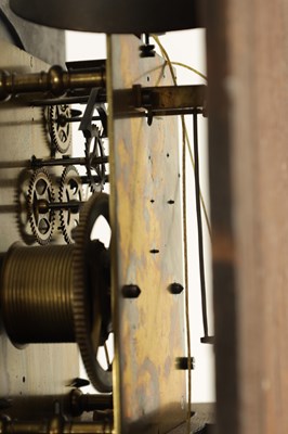 Lot 797 - JOHN OGDEN, BOWBRIDGE (BAINBRIDGE). AN EARLY 18TH CENTURY EIGHT DAY LONGCASE CLOCK