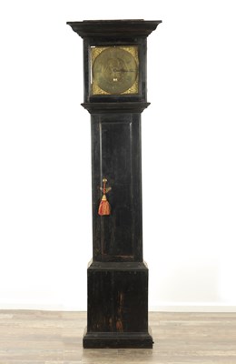 Lot 799 - JAMES WILSON, ASKRIGG. AN EARLY 18TH CENTURY EBONISED 30-HOUR LONGCASE CLOCK