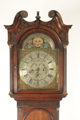 Lot 806 - JAMES METCALFE, ASKRIGG. A GEORGE III OAK LONGCASE CLOCK