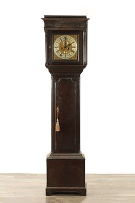 Lot 773 - JOHANNES W`ALLEY, DE BOLTON FECIT. AN EARLY 18TH CENTURY EIGHT DAY LONGCASE CLOCK