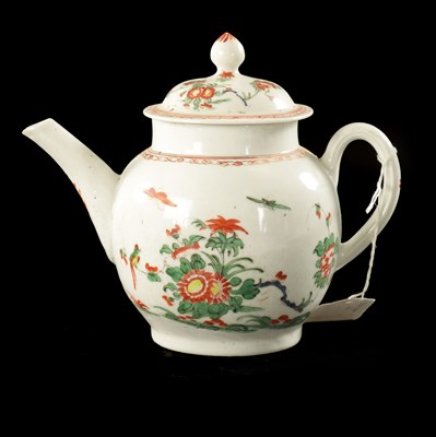 Lot 105 - A LATE 18TH CENTURY PLYMOUTH PORCELAIN TEAPOT