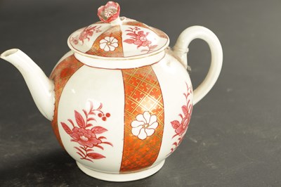 Lot 153 - THREE LATE 18TH CENTURY WORCESTER TEAPOTS IN THE CHINESE STYLE