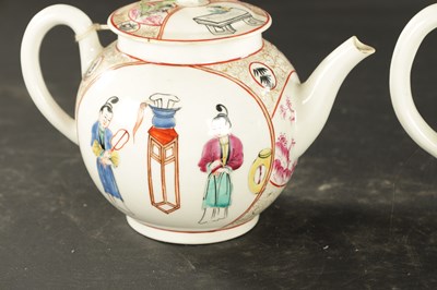 Lot 153 - THREE LATE 18TH CENTURY WORCESTER TEAPOTS IN THE CHINESE STYLE