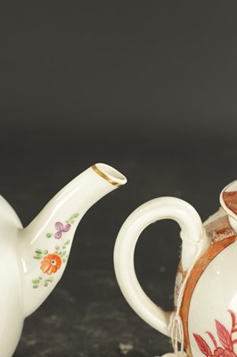 Lot 153 - THREE LATE 18TH CENTURY WORCESTER TEAPOTS IN THE CHINESE STYLE