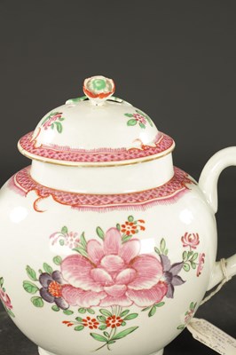 Lot 326 - THREE LATE 18TH CENTURY CAUGHLEY PORCELAIN TEAPOTS