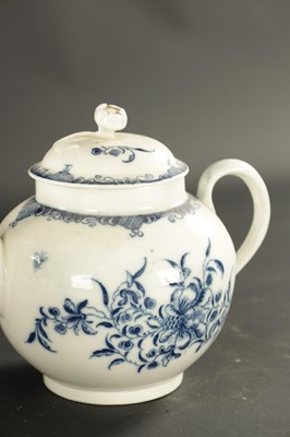 Lot 326 - THREE LATE 18TH CENTURY CAUGHLEY PORCELAIN TEAPOTS