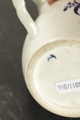 Lot 39 - TWO LATE 18TH CENTURY WORCESTER TRANSFER PRINTED BLUE AND WHITE TEAPOTS