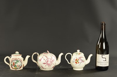 Lot 357 - THREE LATE 18TH CENTURY LEEDS CREAMWARE TEAPOTS