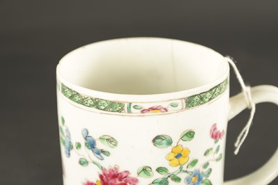 Lot 285 - A MID 18TH CENTURY BOW PORCELAIN MUG