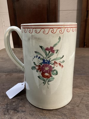 Lot 333 - A LATE 18TH CENTURY CREAMWARE MUG INSCRIBED WOMAN MAKES MEN LOVE