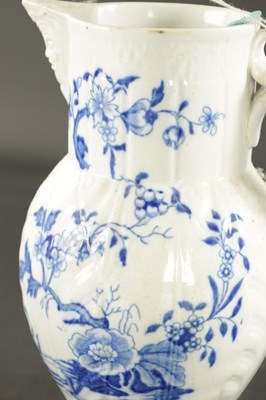 Lot 145 - A LATE 18TH CENTURY CAUGHLEY PORCELAIN JUG PAINTED WITH FLOWERING PLANTS