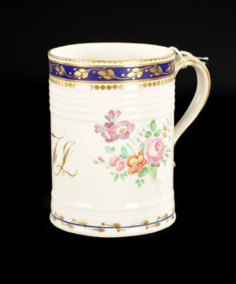 Lot 216 - A LATE 18TH CENTURY DERBY PORCELAIN MUG PAINTED BY EDWARD WITHERS