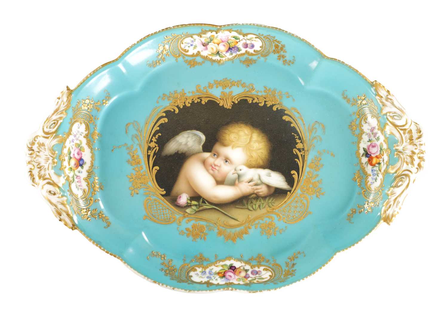 Lot 282 - A MID 19TH CENTURY MINTON PORCELAIN TRAY