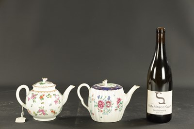 Lot 354 - TWO LATE 18TH CENTURY WORCESTER TEAPOTS