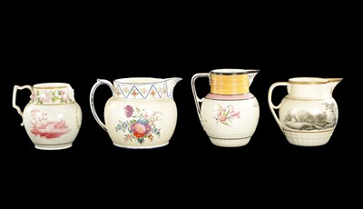 Lot 123 - A COLLECTION OF FOUR EARLY 19TH CENTURY ENGLISH CERAMIC JUGS