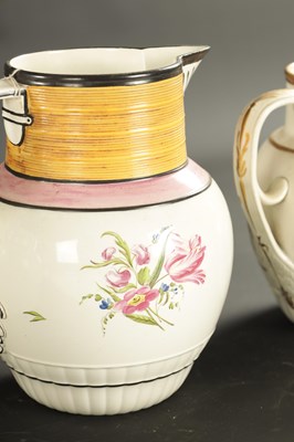 Lot 123 - A COLLECTION OF FOUR EARLY 19TH CENTURY ENGLISH CERAMIC JUGS