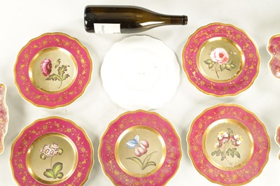 Lot 84 - AN EARLY 19TH CENTURY ENGLISH PORCELAIN PART DESSERT SERVICE