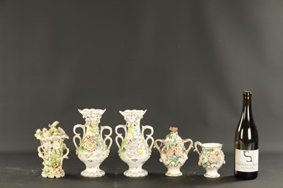 Lot 59 - A COLLECTION OF FIVE MID 19TH CENTURY ENGLISH PORCELAIN