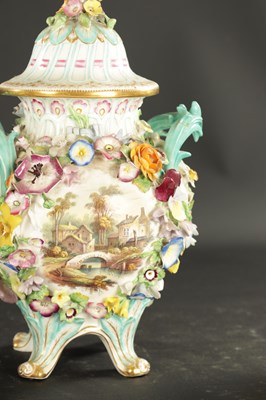 Lot 185 - A PAIR OF MID 19TH CENTURY MINTON PORCELAIN JARS AND COVERS