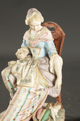 Lot 345 - A PAIR OF BISQUE FIGURES EXHIBITED AT THE VIENNA EXHIBITION 1873