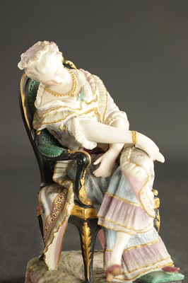 Lot 345 - A PAIR OF BISQUE FIGURES EXHIBITED AT THE VIENNA EXHIBITION 1873