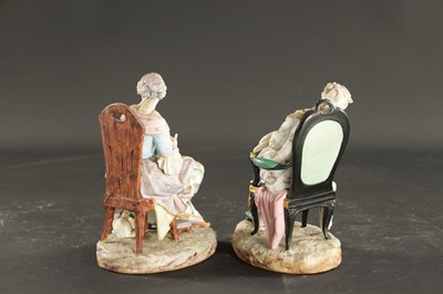 Lot 345 - A PAIR OF BISQUE FIGURES EXHIBITED AT THE VIENNA EXHIBITION 1873