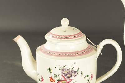 Lot 225 - A LATE 18TH CENTURY LEEDS CREAMWARE TEAPOT