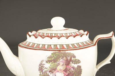 Lot 150 - AN EARLY 19TH CENTURY CASTLEFORD FELSTHAPIC TEAPOT AND A HARLEY OF LONGTON TEAPOT