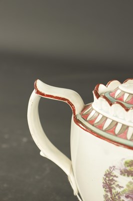 Lot 150 - AN EARLY 19TH CENTURY CASTLEFORD FELSTHAPIC TEAPOT AND A HARLEY OF LONGTON TEAPOT