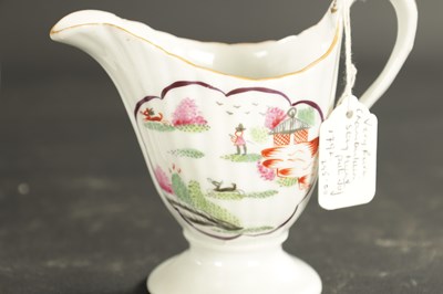 Lot 140 - A LATE 18TH CENTURY CHAMBERLAIN WORCESTER PORCELAIN STAG HUNT PATTERN SUCRE AND JUG