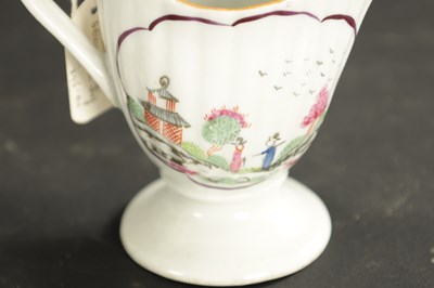 Lot 140 - A LATE 18TH CENTURY CHAMBERLAIN WORCESTER PORCELAIN STAG HUNT PATTERN SUCRE AND JUG