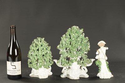 Lot 164 - THREE MID 18TH CENTURY DERBY/CHELSEA PORCELAIN FIGURE GROUPS