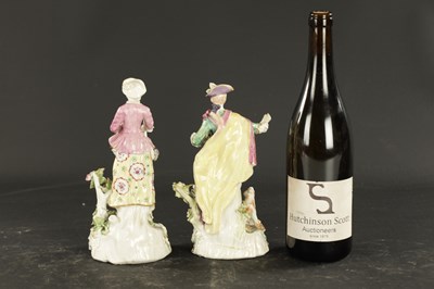 Lot 378 - A PAIR OF MID 18TH CENTURY DERBY PORCELAIN FIGURES