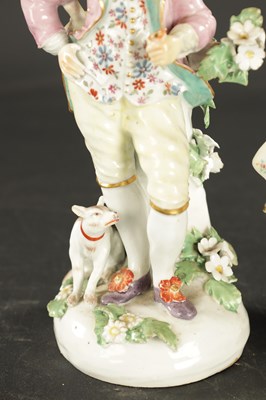 Lot 327 - A PAIR OF RARE LATE 18TH CENTURY DERBY PORCELAIN FIGURES OF MINUETTERS