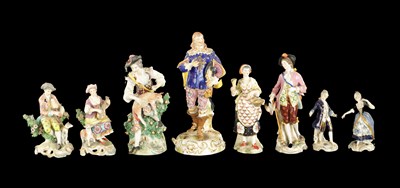 Lot 161 - A QUANTITY OF EIGHT LATE 19TH CENTURY FRENCH PORCELAIN FIGURES