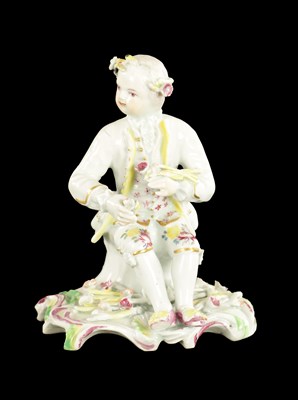 Lot 102 - A MID 18TH CENTURY DERBY PORCELAIN FIGURE