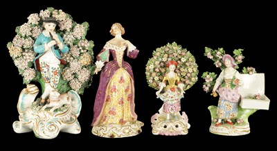 Lot 167 - THREE LATE 19TH CENTURY FRENCH BOCAGE FIGURES AND A FIGURE OF A LADY