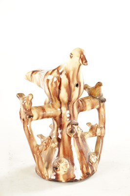 Lot 249 - A LATE 19TH CENTURY TREACLE GLAZE BIRD WHISTLE