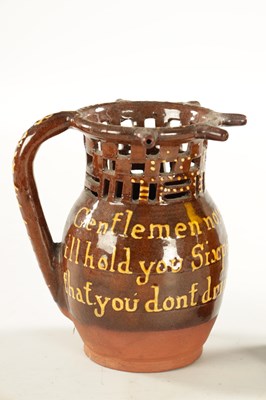 Lot 35 - A BURTON IN LONSDALE PUZZLE JUG DATED 1824