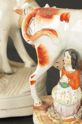 Lot 142 - VARIOUS LATE 19TH CENTURY STAFFORDSHIRE COW GROUPS