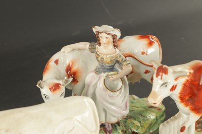 Lot 142 - VARIOUS LATE 19TH CENTURY STAFFORDSHIRE COW GROUPS