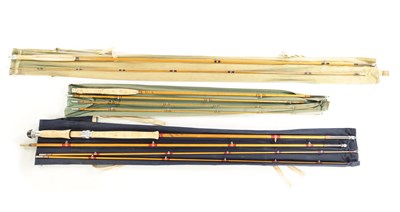 Lot 583 - A COLLECTION OF THREE VINTAGE HARDY FLY RODS