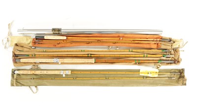 Lot 657 - A COLLECTION OF THREE VINTAGE HARDY FLY RODS